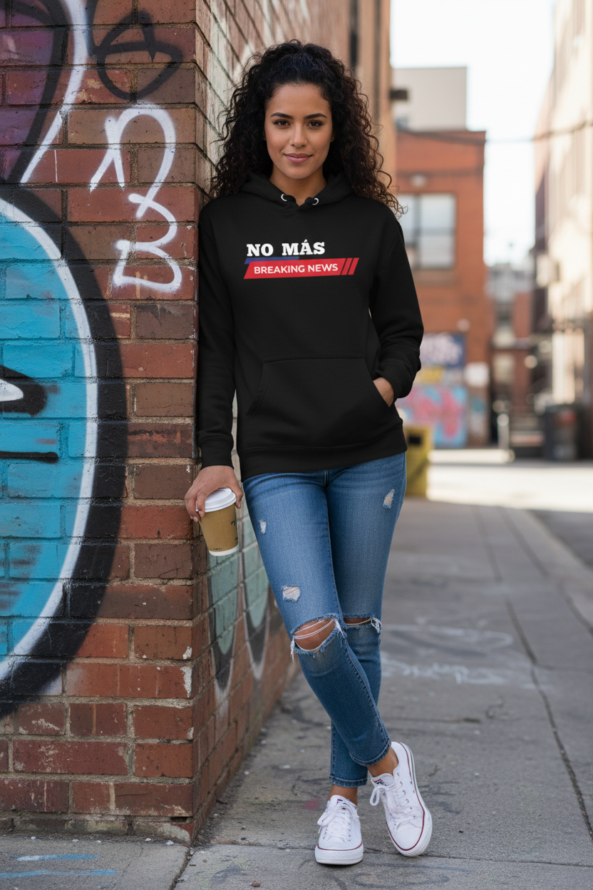 No Mas Breaking News Unisex Hoodie